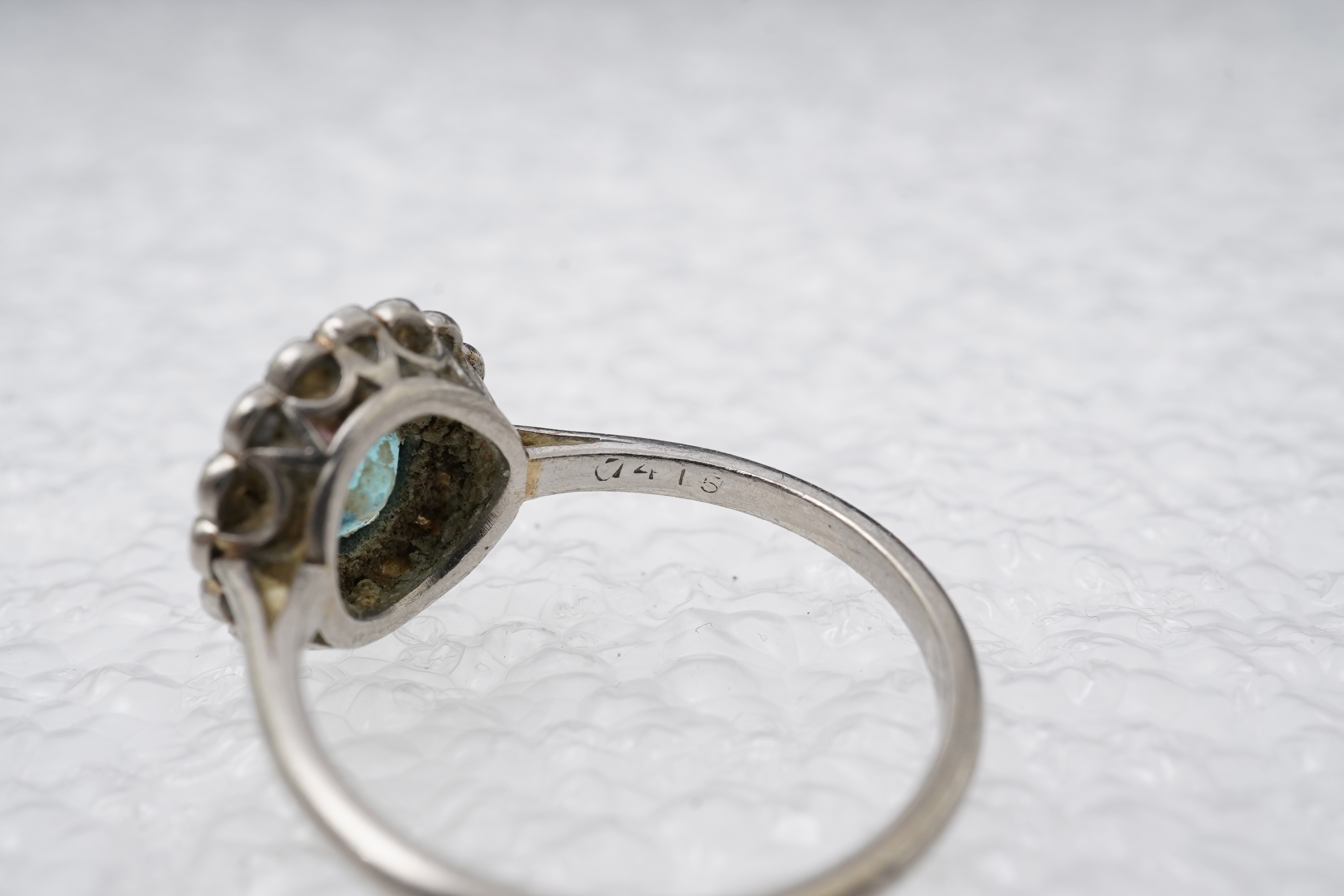 A Zircon and diamond cluster ring, early 20th century